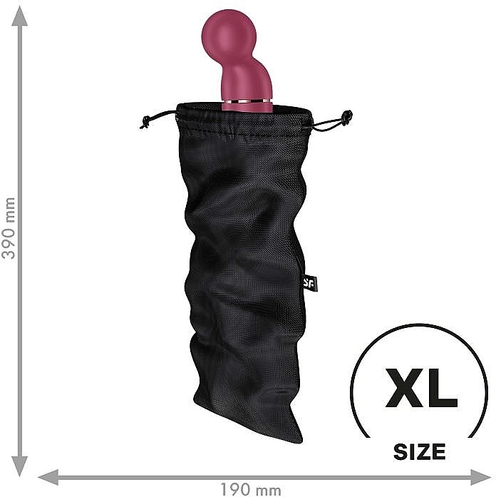 Torba do przechowywania zabawek erotycznych, czarny, Size XL - Satisfyer Treasure Bag Black — Zdjęcie N2