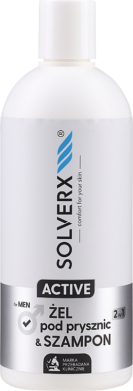 Żel pod prysznic i szampon 2w1 - Solverx Men 2-in-1 Shower And Shampoo  — Zdjęcie N1