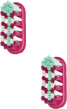 Wymienne końcówki do szczoteczek do zębów, miękkie, 2 szt, różowe - Jordan Change Replacement Heads Toothbrush — Zdjęcie N1