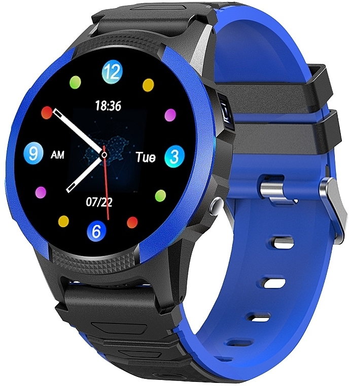 Inteligentny zegarek dla dzieci, niebieski - Garett Smartwatch Kids Focus 4G RT — Zdjęcie N1