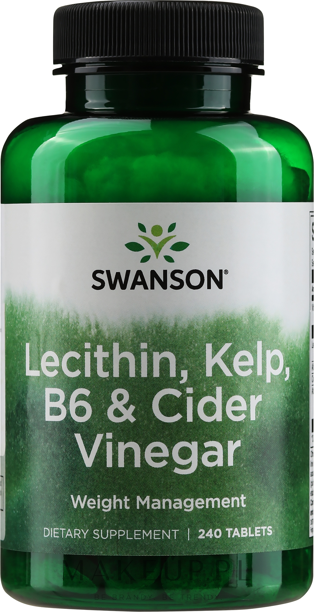 Suplement diety Lecytyna, wodorosty morskie, B-6 i ocet jabłkowy - Swanson Lecithin Kelp B-6 & Cider Vinegar — Zdjęcie 240 szt.