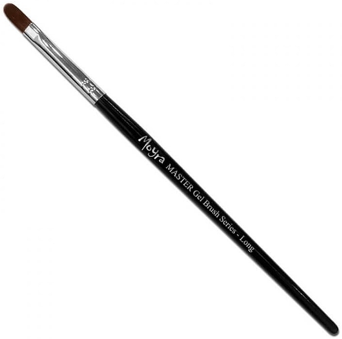 Pędzel do żelu, długi - Moyra Master Gel Brush Series Long — Zdjęcie N1