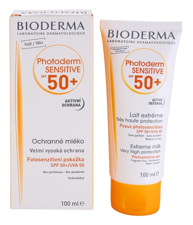 Przeciwsłoneczne mleczko brązujące - Bioderma Photoderm Sensitive SPF50+ Lait Extreme — Zdjęcie N1