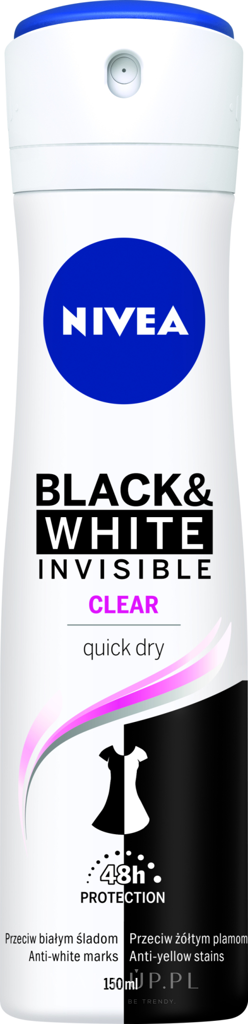 Antyperspirant w sprayu Invisible Clear - NIVEA For Women Black & White Power Deodorant Spray — Zdjęcie 100 ml