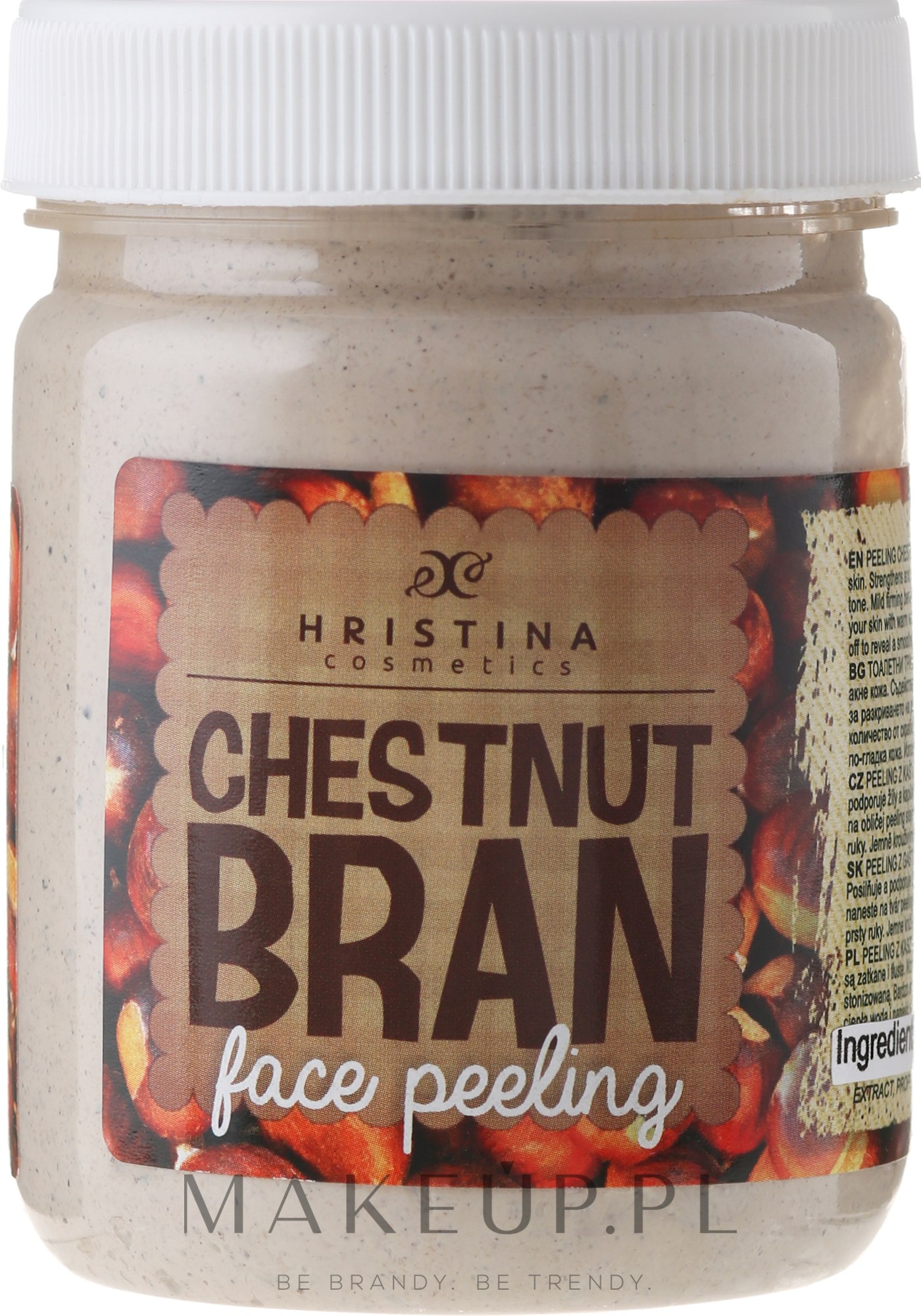 Naturalny peeling do twarzy Zmielone kasztany - Hristina Cosmetics Chestnut Bran Face Peeling — Zdjęcie 200 ml