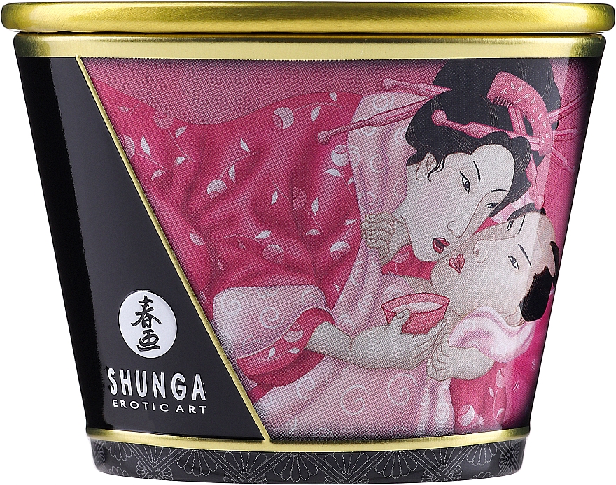 Świeca do masażu Płatki róż - Shunga Massage Candle Rosa Petals — Zdjęcie N1