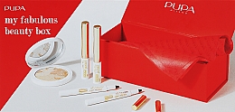 Kup Zestaw - Pupa My Fabulous Beauty Box Gold Me! (eye/liner 2 x 0.8 g + lipstick 2 x 2.8 ml + highl 8 g)