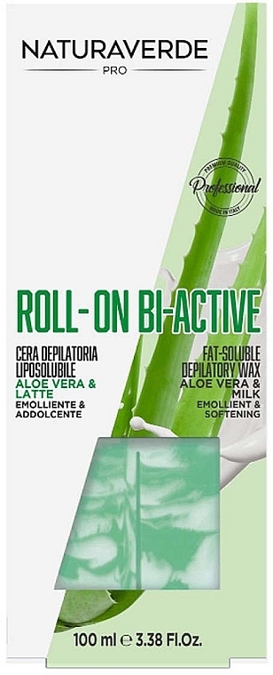 Wosk do depilacji we wkładzie - Naturaverde Pro Roll-On Bi-Active With Aloe Vera And Milk — Zdjęcie N1