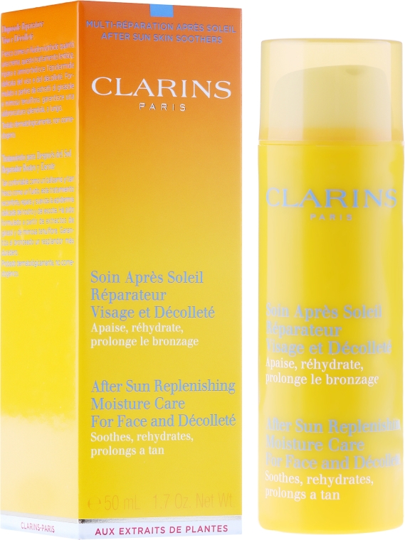 Regenerujący płyn po opalaniu do twarzy i dekoltu - Clarins After Sun Replenishing Moisture Care For Face And Décolleté — Zdjęcie N2