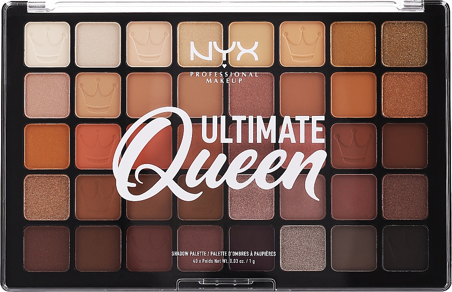 Paleta cieni do powiek - NYX Professional Makeup Makeup Ultimate Queen Eyeshadow Palette 40 Pan Limited Edition