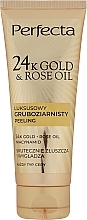 Gruboziarnisty peeling do twarzy - Perfecta 24k Gold & Rose Oil — Zdjęcie N1