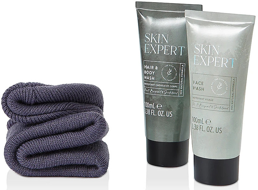 Zestaw - The Kind Edit Co Skin Expert Beanie Gift Set (sh/gel/100ml + b/lot/100ml + beanie hat) — Zdjęcie N2