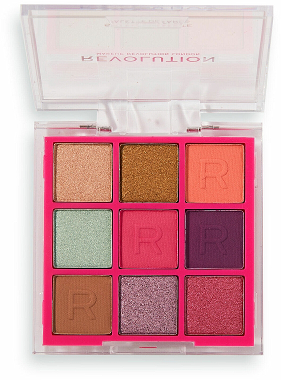 Paleta cieni do powiek - Makeup Revolution Neon Heat Eyeshadow Palette Tropic Pink — Zdjęcie N3
