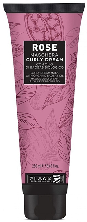Maska do włosów kręconych z awokado i elastyną - Black Professional Line Rose Curly Dream Mask — Zdjęcie N1
