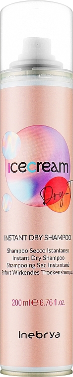 Suchy szampon do włosów - Inebrya Ice Cream Dry-T Instant Dry Shampoo — Zdjęcie N1