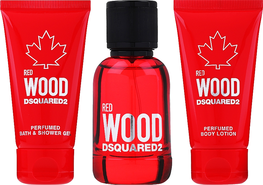 Dsquared2 Red Wood - Zestaw (edt 50 ml + sh/gel 50 ml + b/lot 50 ml) — Zdjęcie N2