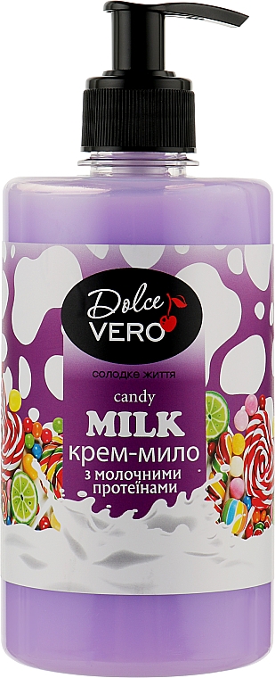 Kremowe mydło w plynie z proteinami mleka - Dolce Vero Candy Milk — Zdjęcie N1