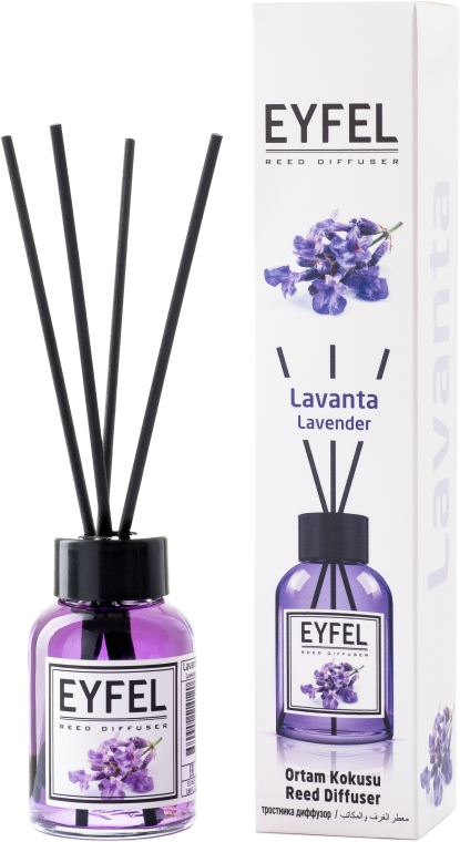 Dyfuzor zapachowy Lawenda - Eyfel Perfume Reed Diffuser Flower — Zdjęcie N4