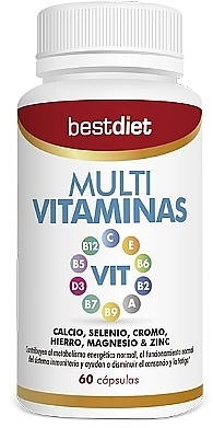 Multiwitamina w tabletkach, 60 szt. - Best Diet Multivitamin — Zdjęcie N1