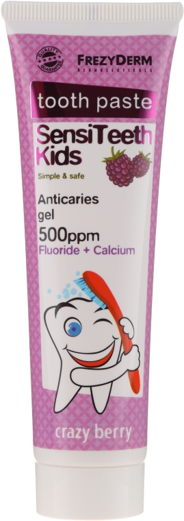 Pasta do zębów dla dzieci z fluorem - Frezyderm SensiTeeth Kids Tooth Paste 500ppm — Zdjęcie N1