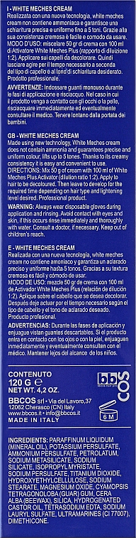 Krem do rozjaśniania włosów - BBcos White Meches Bleaching Cream — Zdjęcie N3