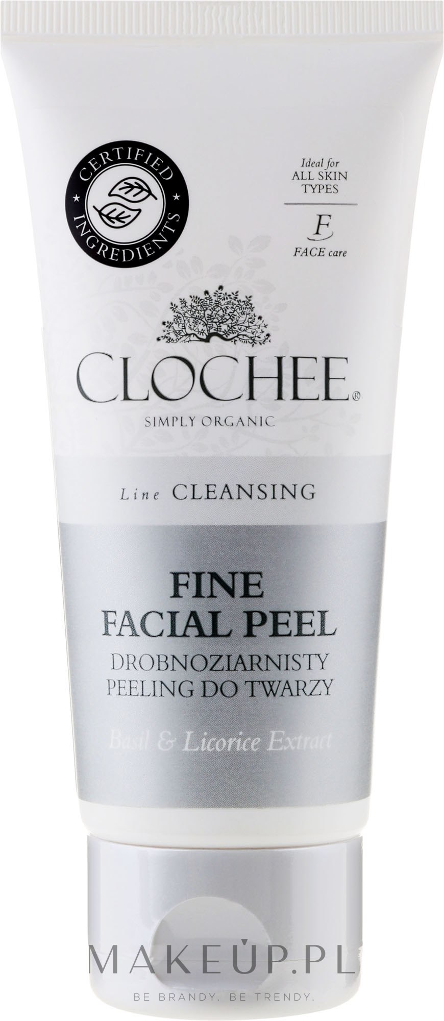 Drobnoziarnisty peeling do twarzy Bazylia i lukrecja - Clochee Cleansing Fine Facial Peel  — Zdjęcie 100 ml
