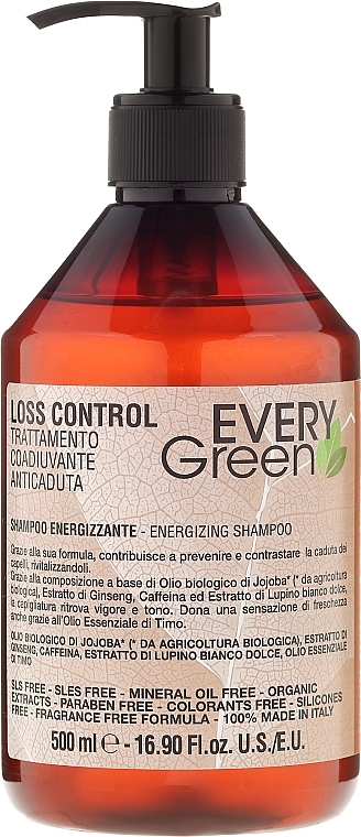 PRZECENA! Szampon przeciw wypadaniu włosów - EveryGreen Loss Control Energizing Shampoo * — Zdjęcie N1