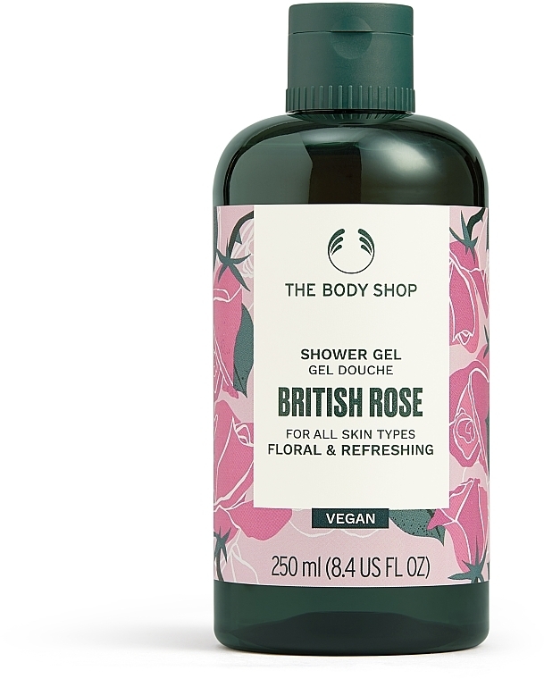 Żel pod prysznic z brytyjską różą - The Body Shop British Rose Vegan — Zdjęcie N1