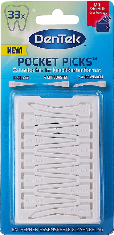 Wykałaczki kieszonkowe, 33 szt. - DenTek Pocket Picks — Zdjęcie N1
