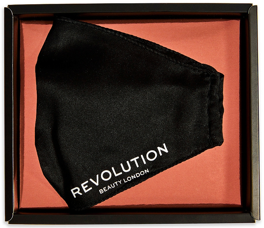 Jedwabna maska ochronna, czarna - Makeup Revolution Re-useable Fashion Silk Face Coverings Black — Zdjęcie N1