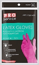 Rękawiczki lateksowe, rozm. M, różowe - PRO service Professional — Zdjęcie N1