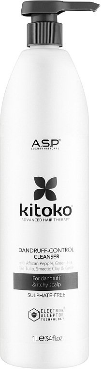 Aktywny szampon przeciwłupieżowy do włosów - Affinage Salon Professional Kitoko Dandruff Control Shampoo — Zdjęcie N1