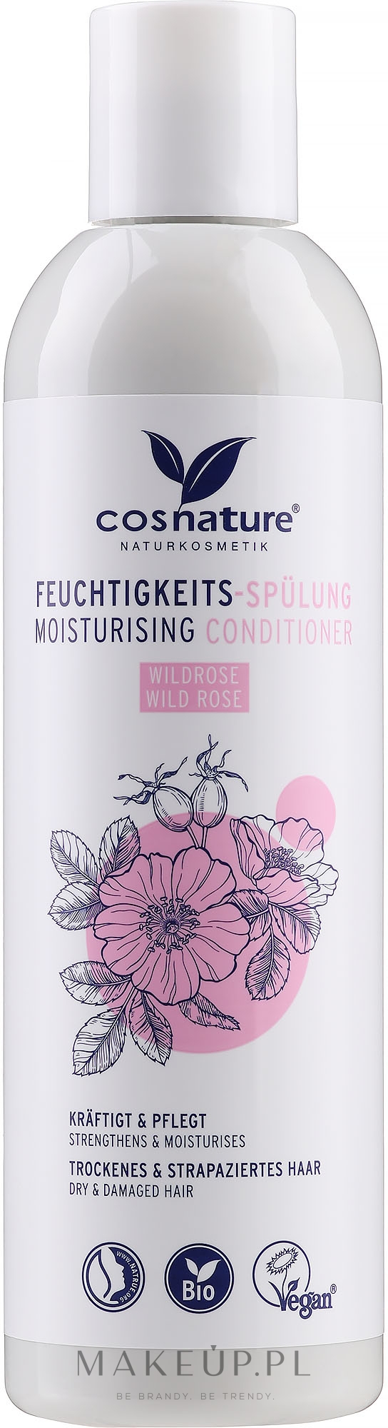Nawilżająca odżywka do suchych i zniszczonych włosów dzika róża - Cosnature Moisturising Conditioner — Zdjęcie 250 ml