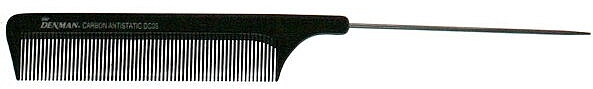 Grzebień do włosów DC06, czarny - Denman Carbon Pin Tail  — Zdjęcie N1