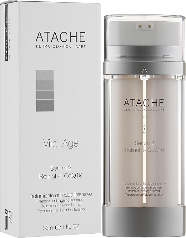 Intensywne serum przeciwstarzeniowe z retinolem i koenzymem Q10 - Atache Retinol Vital Age Serum 2 Intensive Anti-Aging — Zdjęcie N2