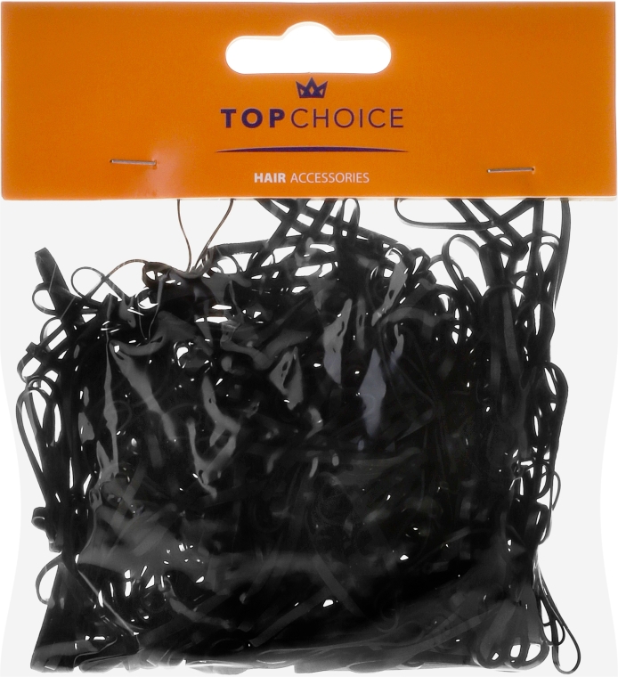 Gumki do włosów XS 200 sztuk, czarne - Top Choice
