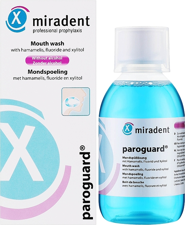 Płyn do płukania jamy ustnej z chlorheksydyną 0,2% - Miradent Paroguard Liquid — Zdjęcie N2