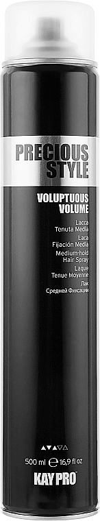 Średnio utrwalający luksusowy spray do włosów zwiększający objętość - KayPro Precious Style Volume Medium Hold Hairspray — Zdjęcie N1