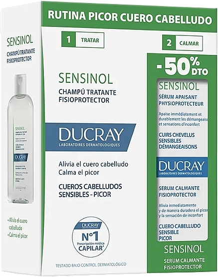 Zestaw - Ducray Sensinol (shm/200ml + serum/30ml) — Zdjęcie N1