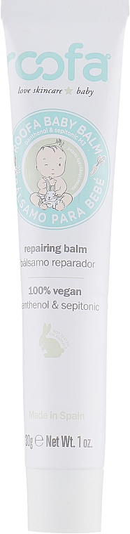 Regenerujący balsam do ciała dla niemowląt - Roofa Vegan Baby Balm Panthenol & Sepitonic — Zdjęcie N2