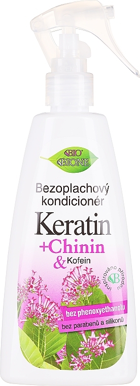 Wzmacniająca odżywka bez spłukiwania przeciw wypadaniu włosów z keratyną i chininą - Bione Cosmetics Keratin + Quinine Leave-in Conditioner — Zdjęcie N1