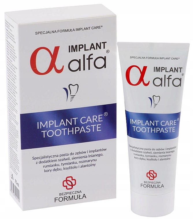 Pasta do zębów do implantów - Alfa Implant Care Toothpaste — Zdjęcie N1