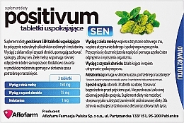 Suplement diety w tabletkach - Aflofarm Positivum Sen — Zdjęcie N2