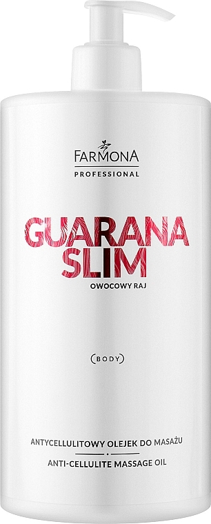 PRZECENA! Antycellulitowy olejek do masażu - Farmona Professional Guarana Slim Owocowy raj * — Zdjęcie N2