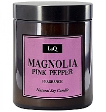 Naturalna świeca sojowa Magnolia i różowy pieprz - LaQ Magnolia Pink Pepper Natural Soy Candle — Zdjęcie N1