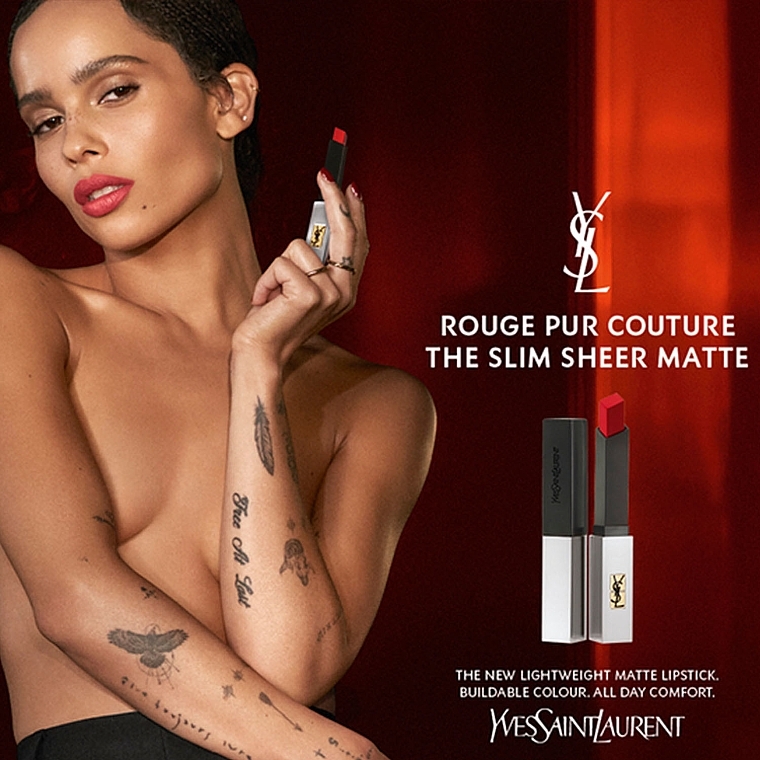 PRZECENA! Matowa szminka do ust - Yves Saint Laurent Rouge Pur Couture The Slim Sheer Matte Lipstick * — Zdjęcie N4