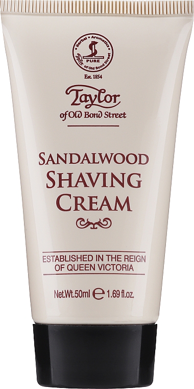 Krem do golenia z drzewem sandałowym - Taylor Of Old Bond Street Sandalwood Luxury Shaving Cream (w tubie)