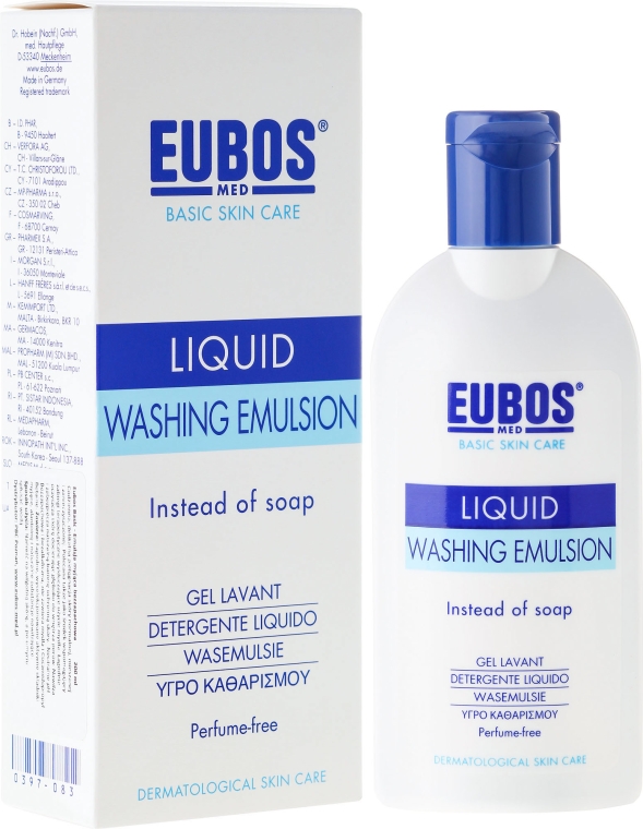 Bezzapachowa emulsja myjąca do ciała - Eubos Med Basic Skin Care Liquid Washing Emulsion — Zdjęcie N1