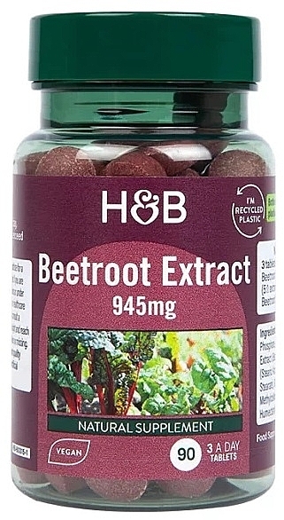 Suplement diety Ekstrakt z buraków, 945 mg - Holland & Barrett Beetroot Extract 945mg — Zdjęcie N1