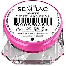 Kup Żel do zdobienia paznokci - Semilac Manicure Easy Decor Gel White